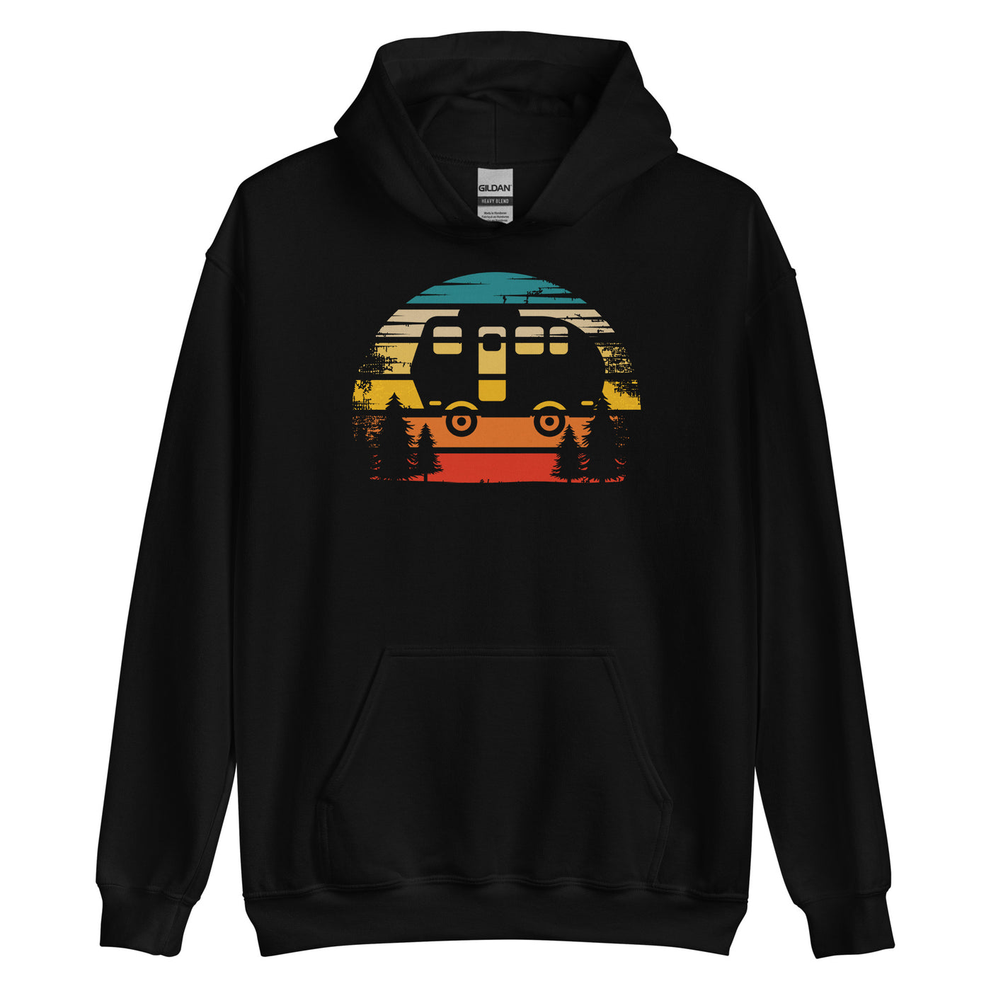 Retro Sonne und Camping - Unisex Hoodie camping xxx yyy zzz Black