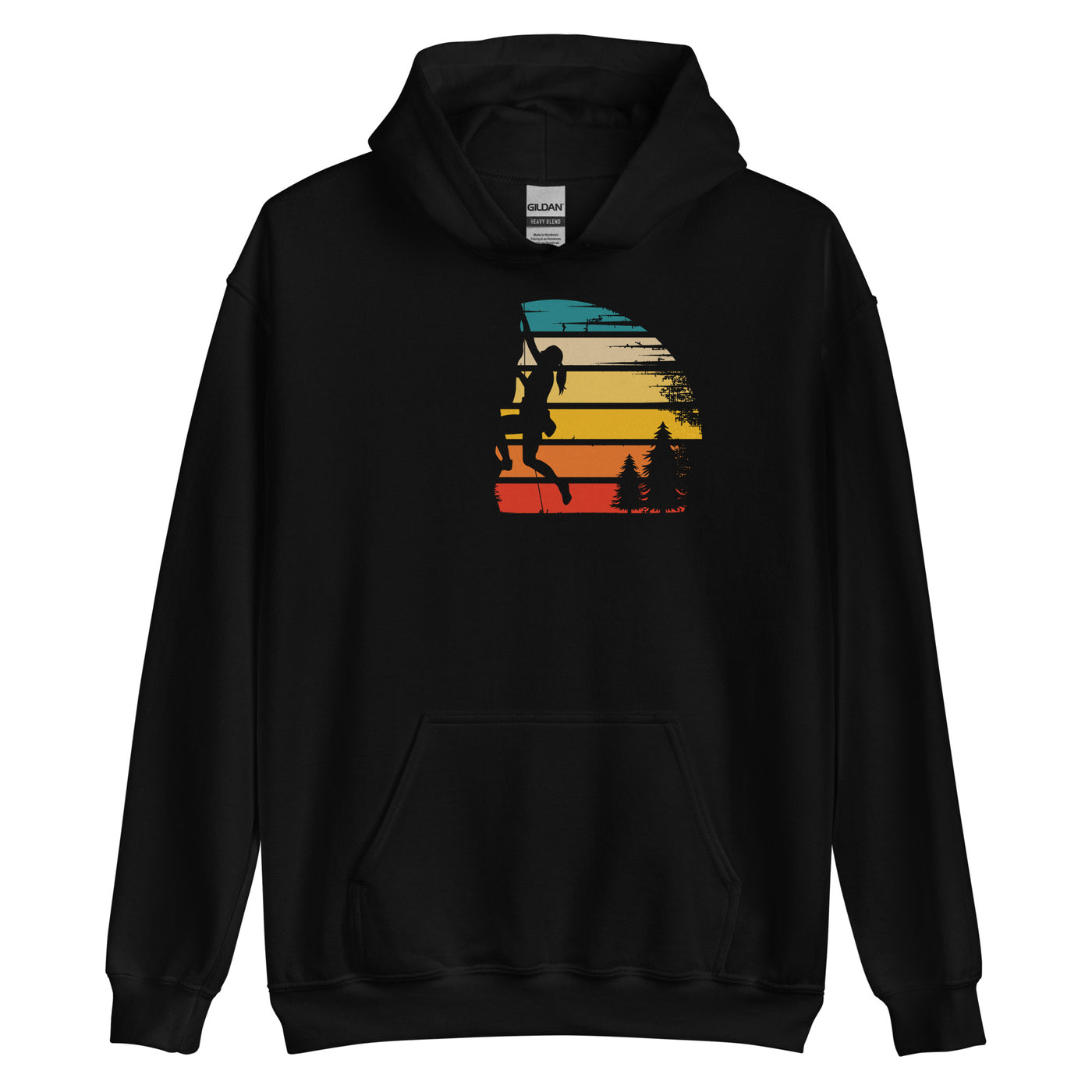 Retro Sonne und Klettern - Unisex Hoodie klettern xxx yyy zzz Black