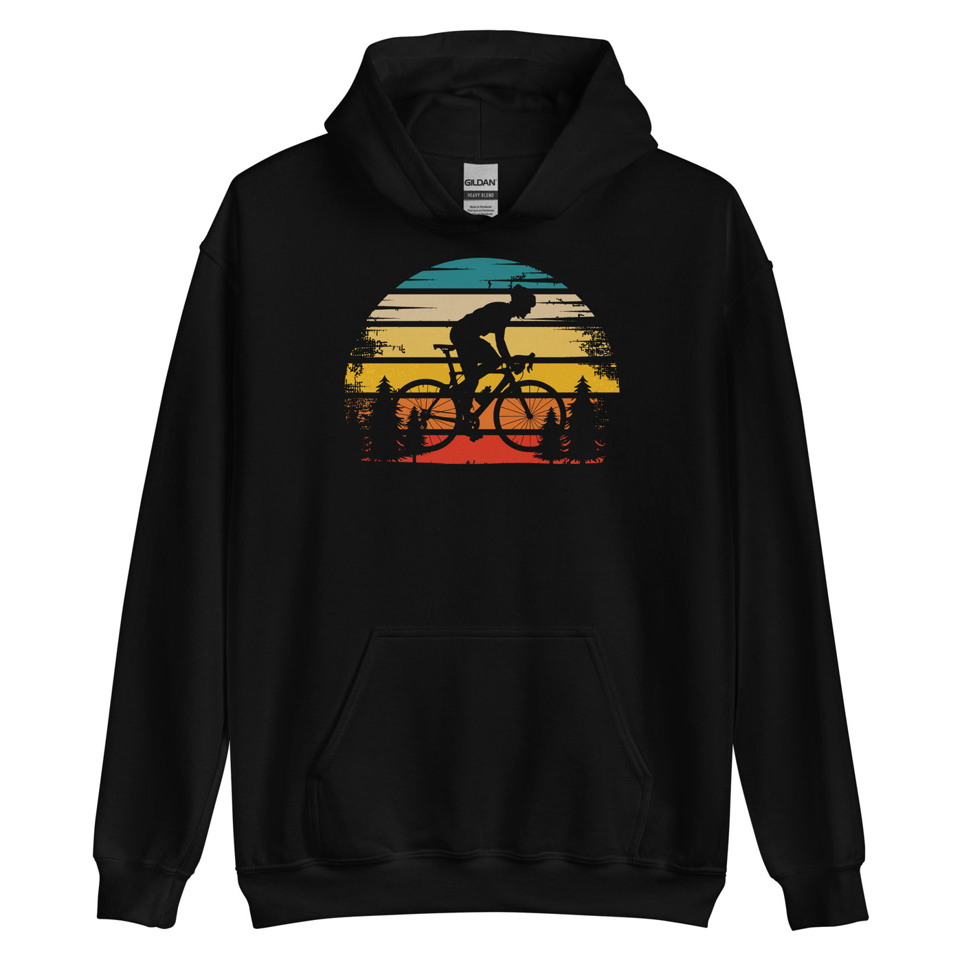 Retro Sonne und Radfahren - Unisex Hoodie fahrrad xxx yyy zzz Black