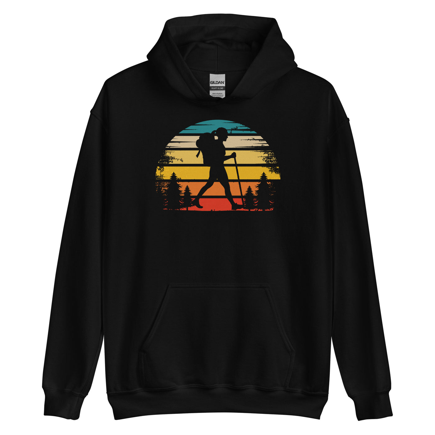 Retro Sonne und Wandern - Unisex Hoodie wandern xxx yyy zzz Black