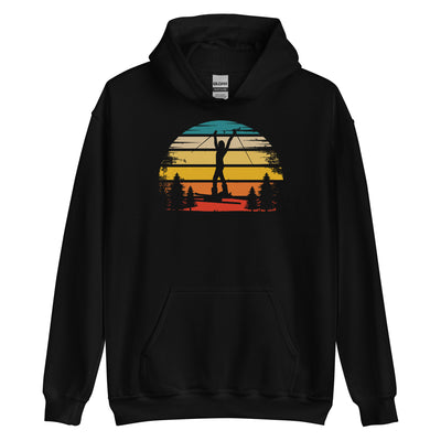 Retro Sonne und Skifahren - Unisex Hoodie klettern ski xxx yyy zzz Black