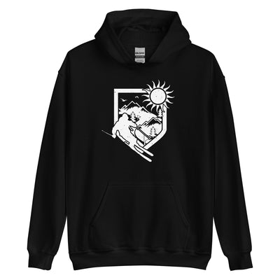 Ski und Brusttasche - Unisex Hoodie klettern ski xxx yyy zzz Black