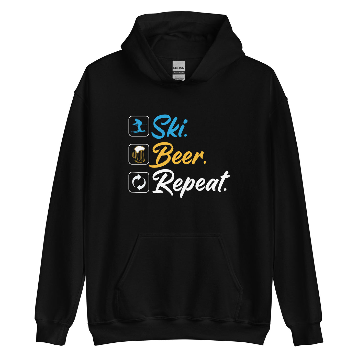 Ski. Bär. Repeat. - (S.K) - Unisex Hoodie klettern xxx yyy zzz Black