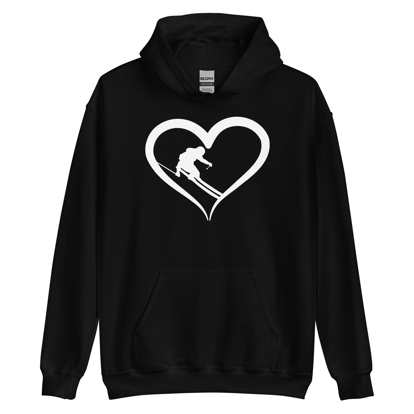 Skifahrer und Herz - Unisex Hoodie klettern ski xxx yyy zzz Black