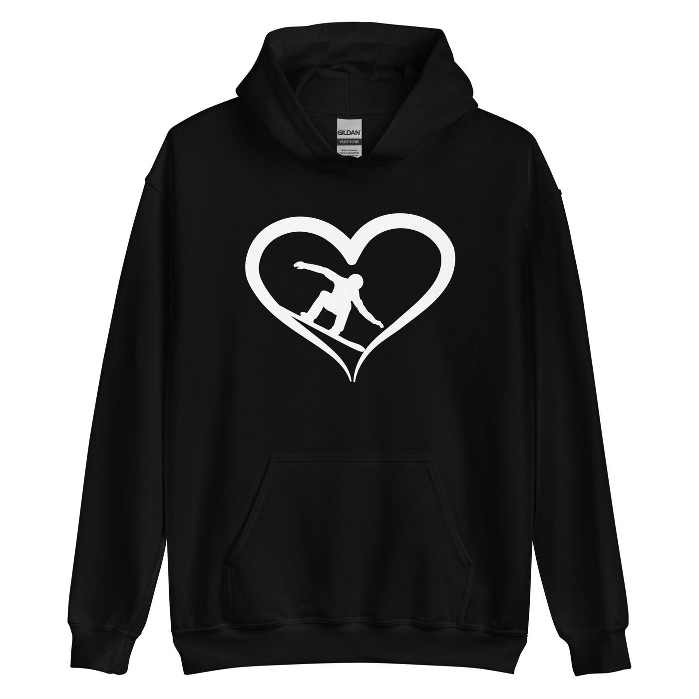 Snowboarder und Herz - Unisex Hoodie snowboarden xxx yyy zzz Black