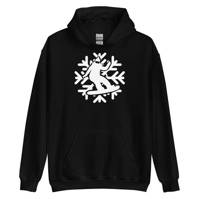 Snowflake - Snowboarding - Unisex Hoodie snowboarden xxx yyy zzz Black