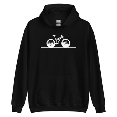 Gerade Linie - Berge - Radfahren - Unisex Hoodie fahrrad xxx yyy zzz Black