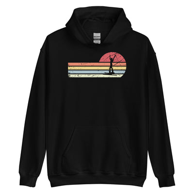 Sonne und Retro Linies - Frau Skifahren - Unisex Hoodie klettern ski xxx yyy zzz Black