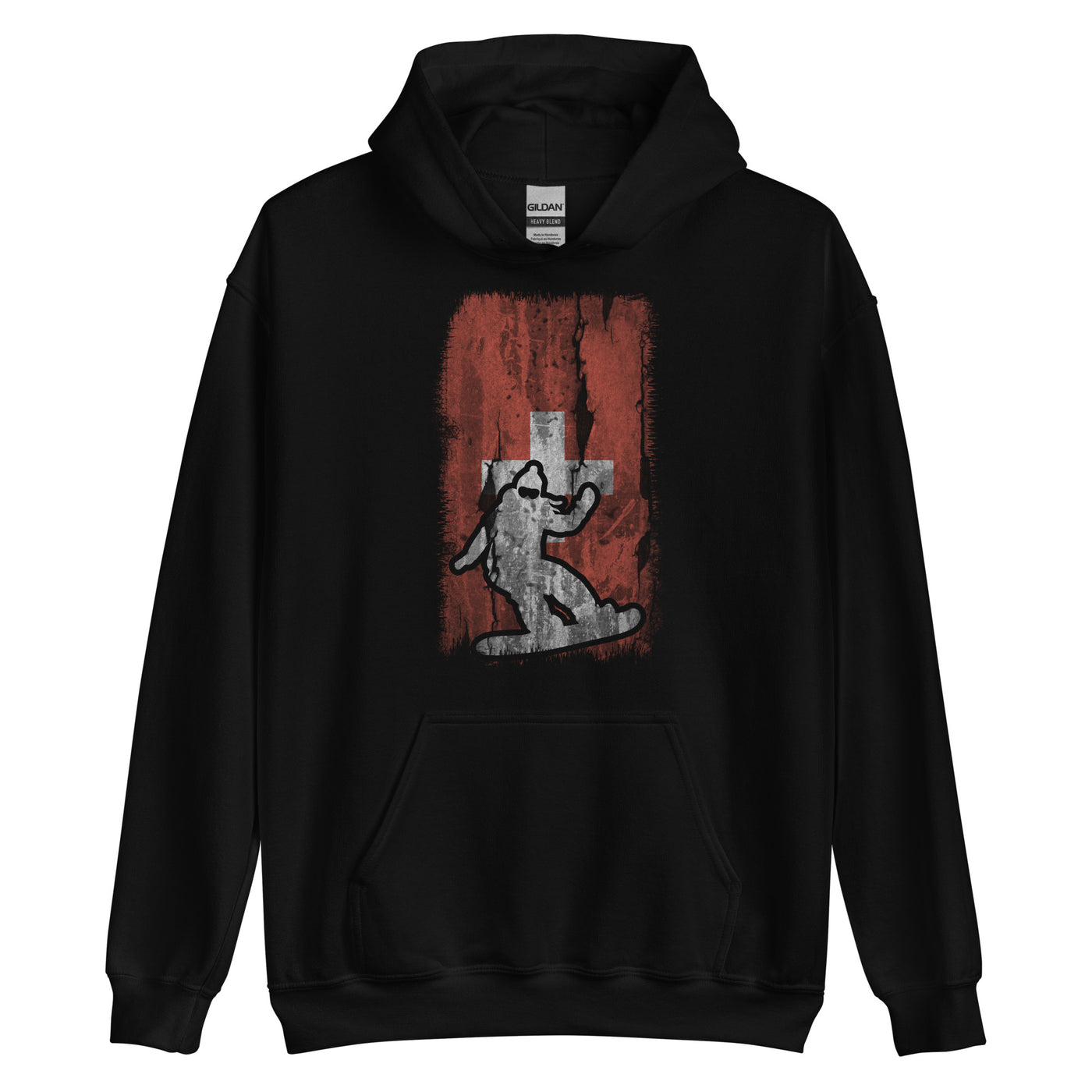 Schweizer Flagge 1 und Snowboarding - Unisex Hoodie snowboarden xxx yyy zzz Black