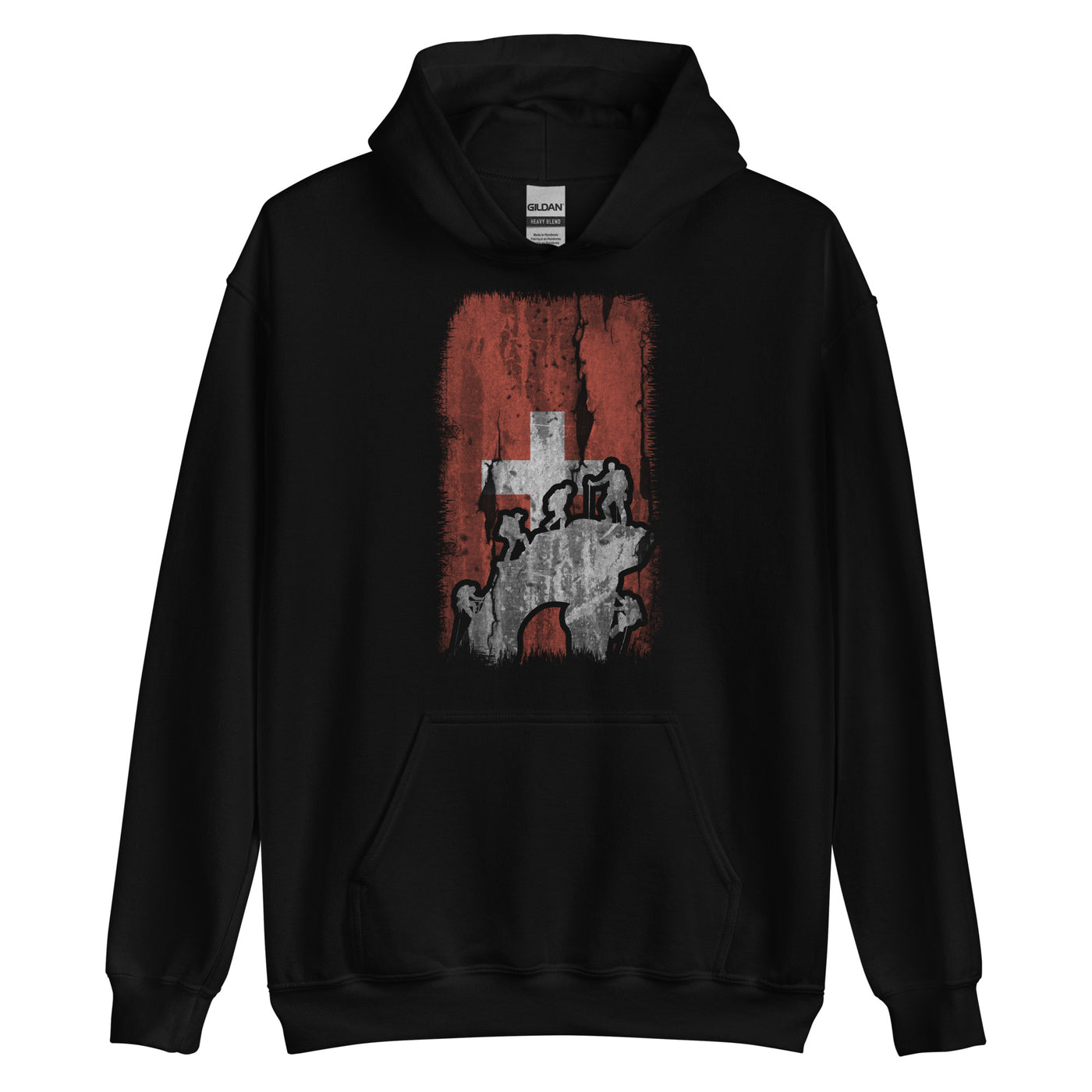 Schweizer Flagge und Klettern - Unisex Hoodie klettern xxx yyy zzz Black