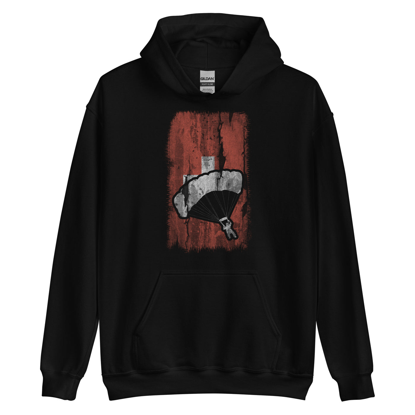 Schweizer Flagge und Paragleiten - Unisex Hoodie berge xxx yyy zzz Black