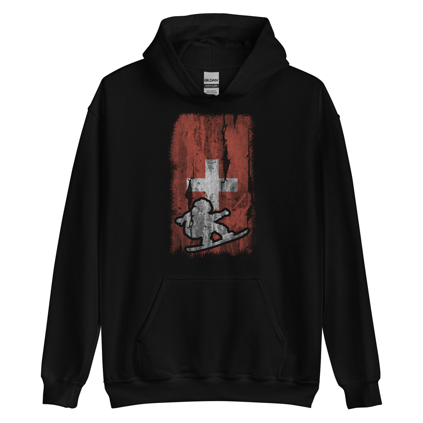 Schweizer Flagge und Snowboarding - Unisex Hoodie snowboarden xxx yyy zzz Black