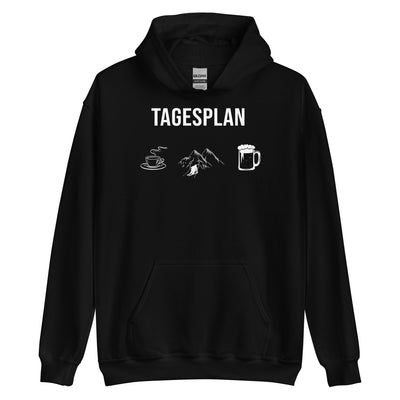 Tagesplan Kaffee, Ski und Bier - Unisex Hoodie klettern ski xxx yyy zzz Black