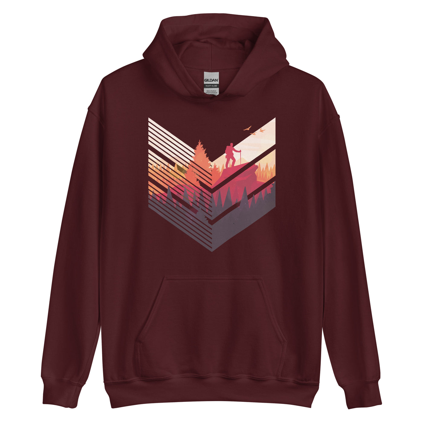 Wanderführer - Unisex Hoodie berge wandern Maroon