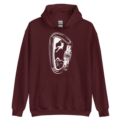 Bergsteigen Im Karabiner - Unisex Hoodie klettern Maroon