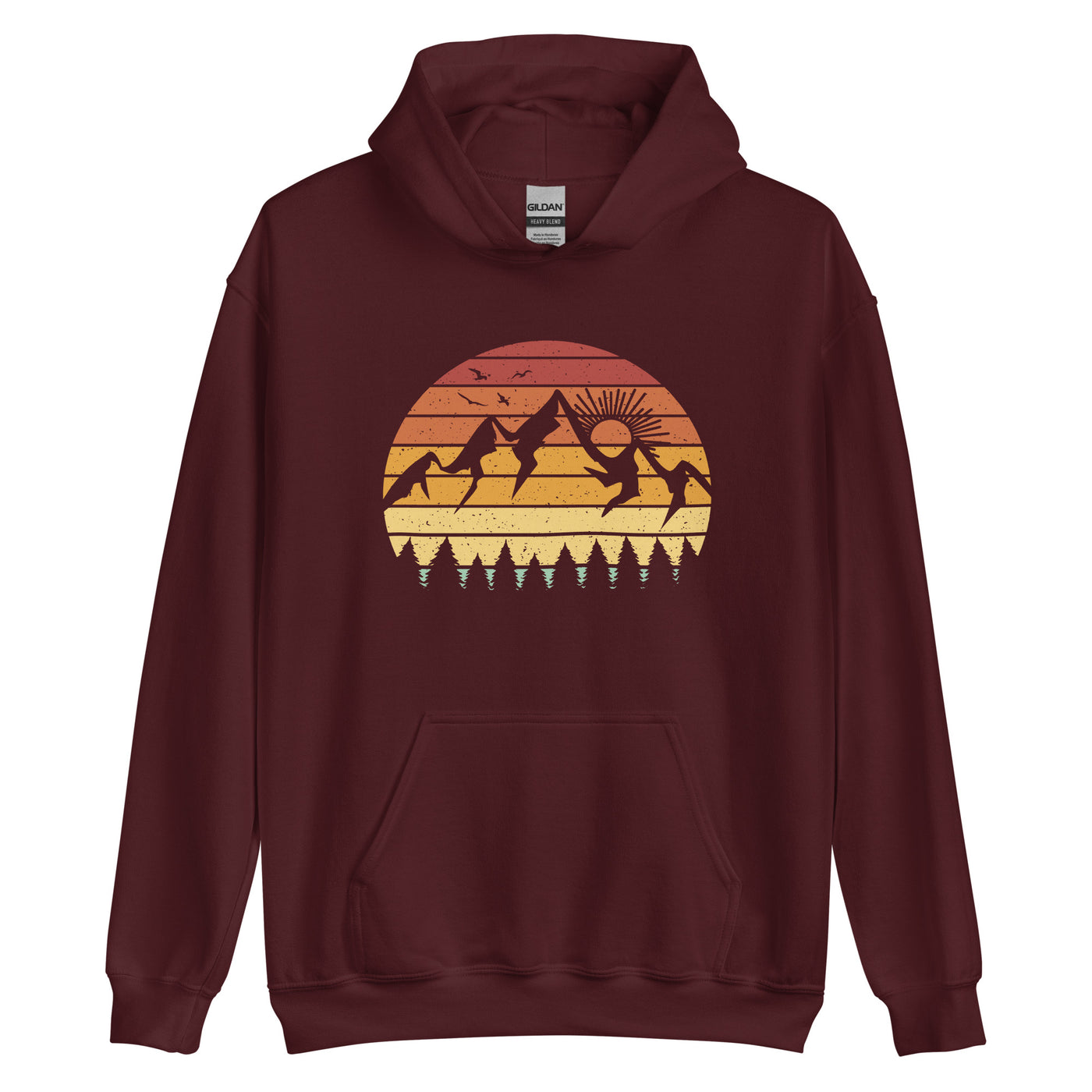 Berge Vintage - Unisex Hoodie berge Maroon