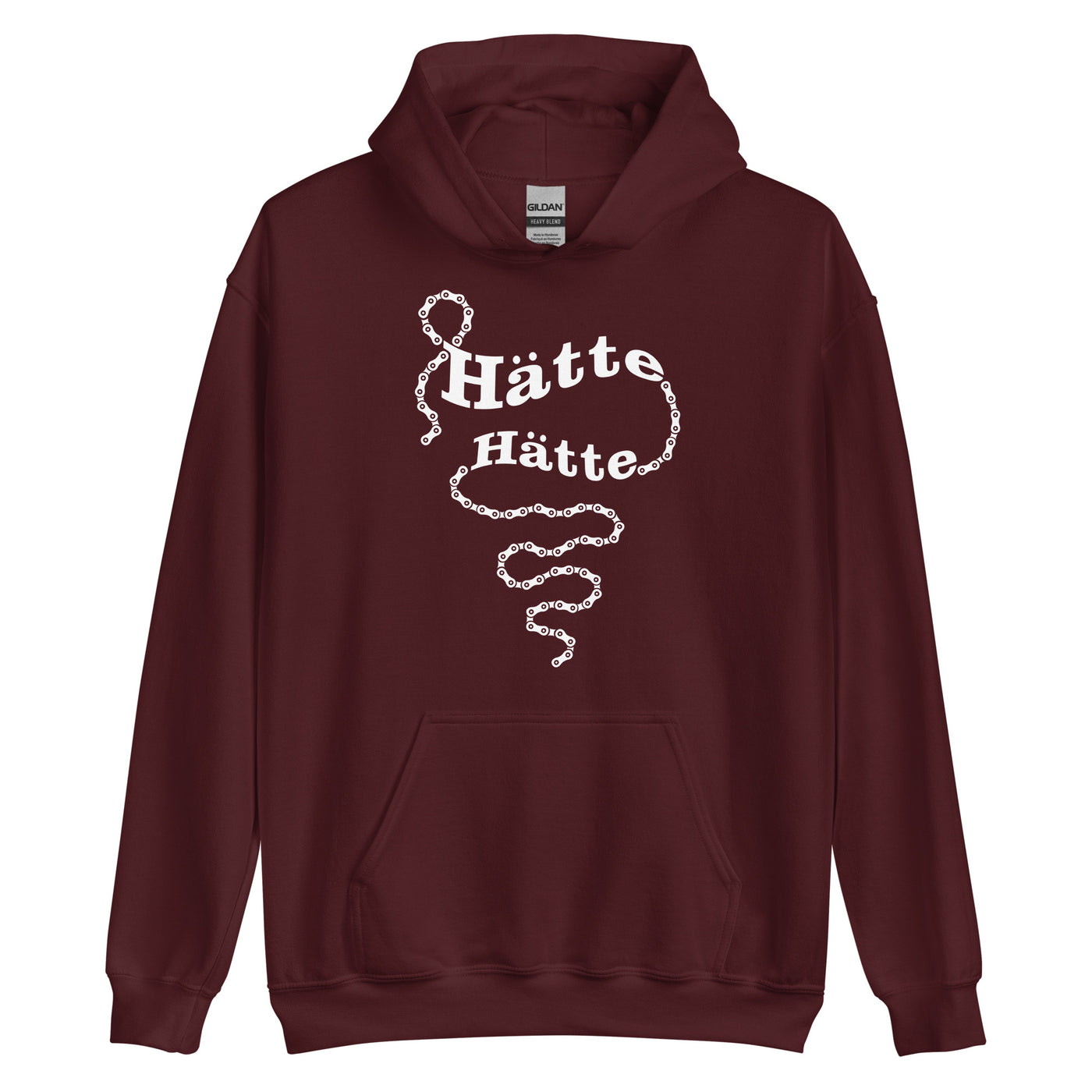 Hätte Hätte Fahrradkette - Unisex Hoodie fahrrad mountainbike Maroon