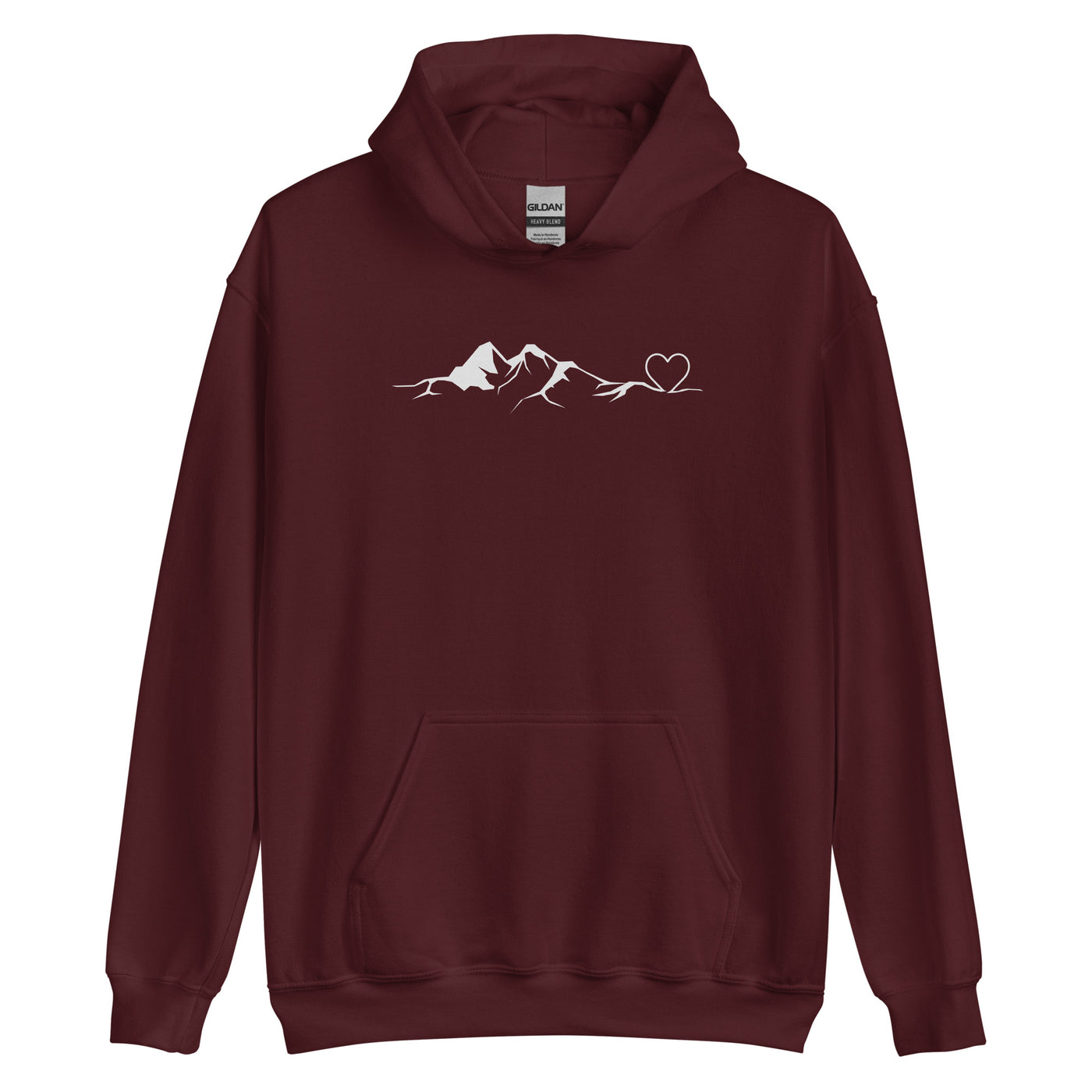 Bergverliebt - Unisex Hoodie berge klettern wandern Maroon