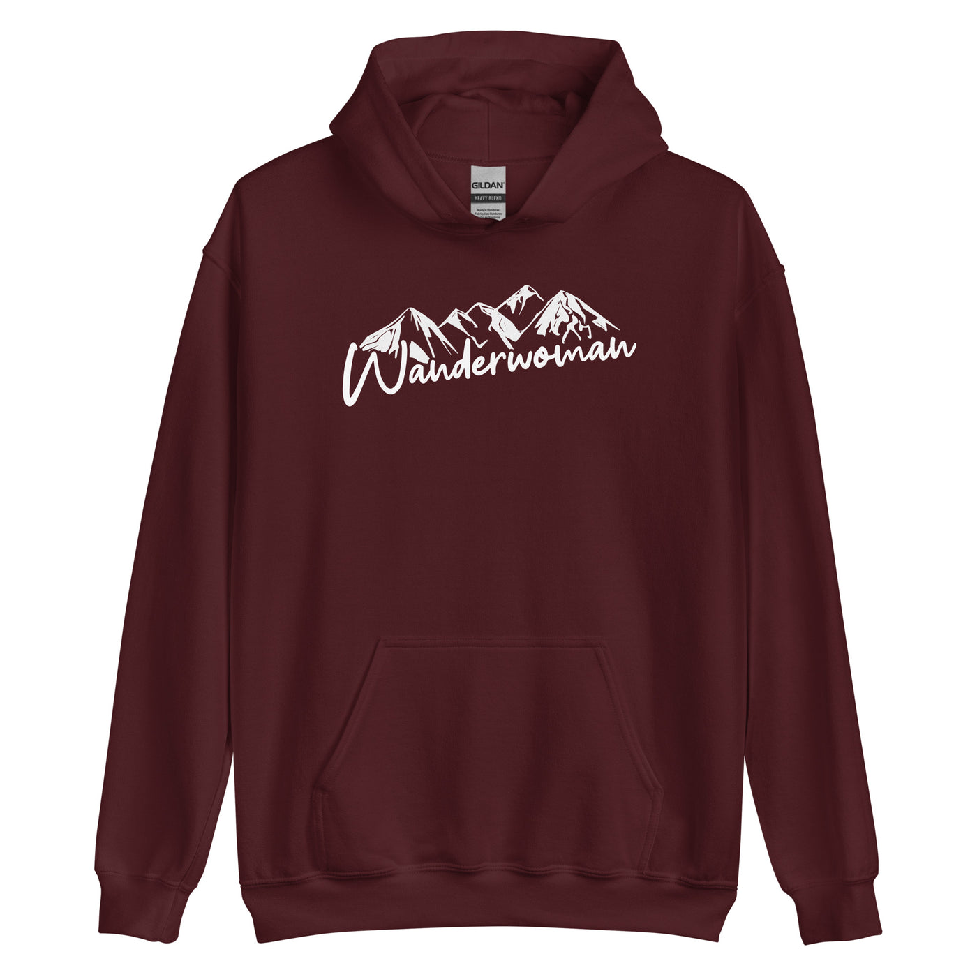 Wanderwoman - Unisex Hoodie berge wandern Maroon