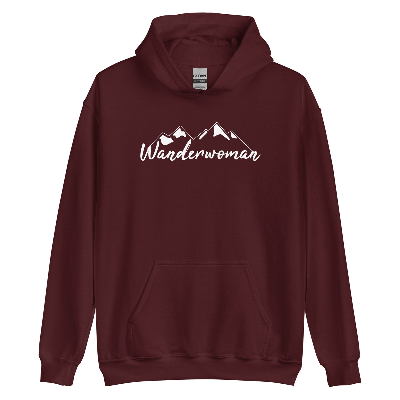 Wanderwoman. - Unisex Hoodie wandern Maroon