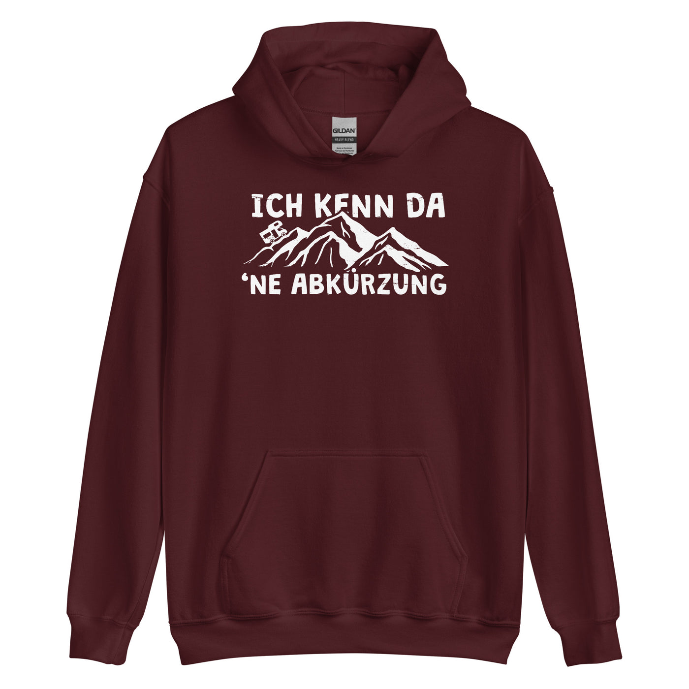 Ich kenn da ne Abkürzung - Wohnmobil - Unisex Hoodie camping xxx yyy zzz Maroon