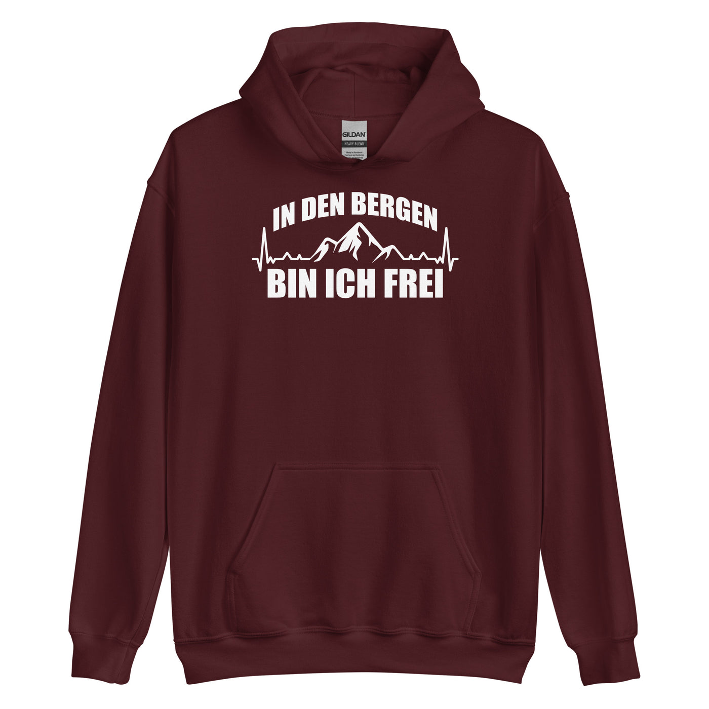 In Den Bergen Bin Ich Frei 1 - Unisex Hoodie berge xxx yyy zzz Maroon