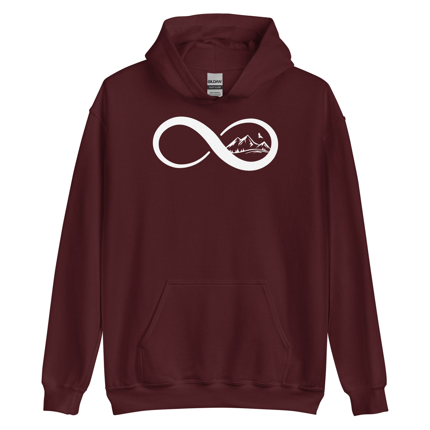 Infinity and Mountain - Unisex Hoodie berge xxx yyy zzz Maroon