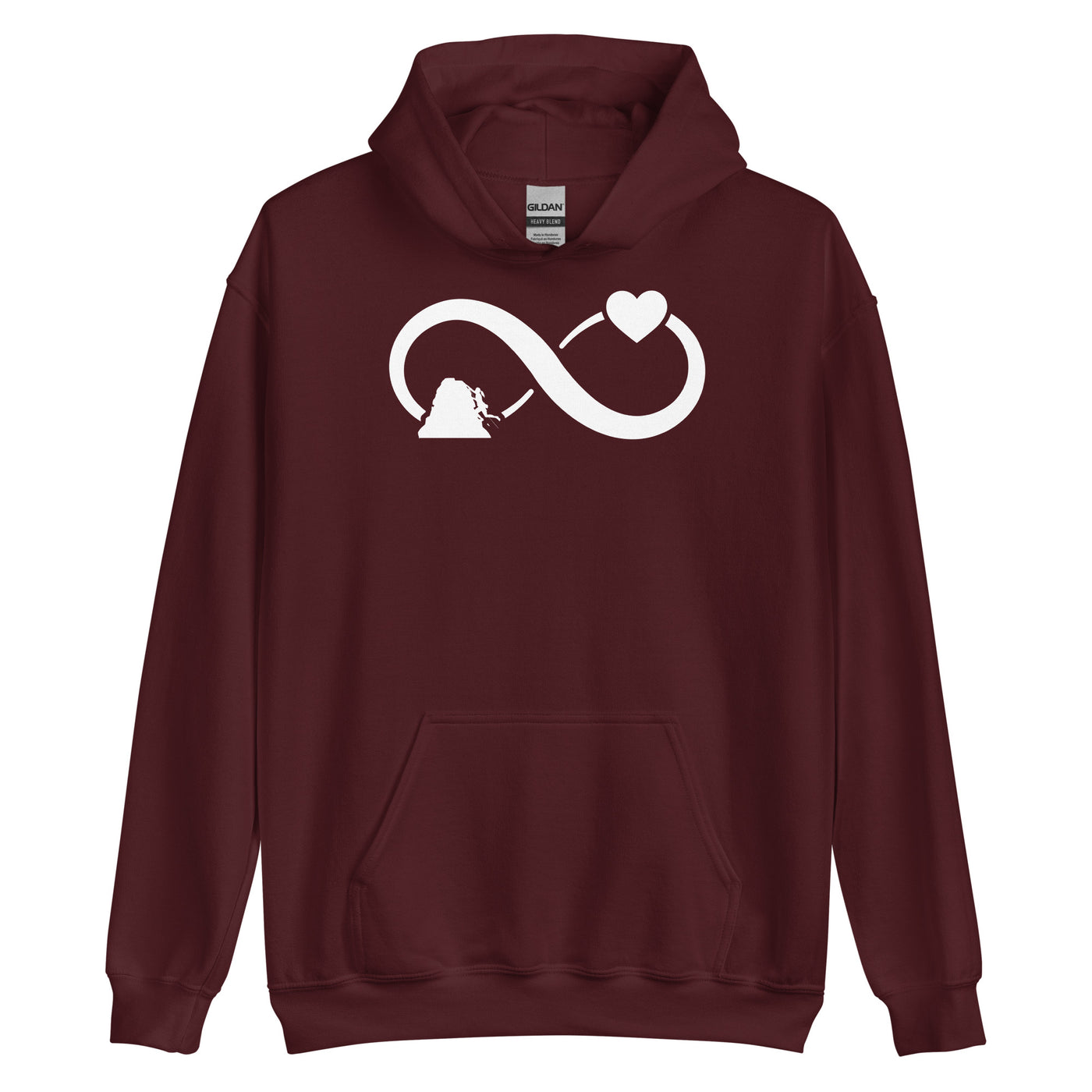 Infinity Heart and Climbing 1 - Unisex Hoodie klettern xxx yyy zzz Maroon