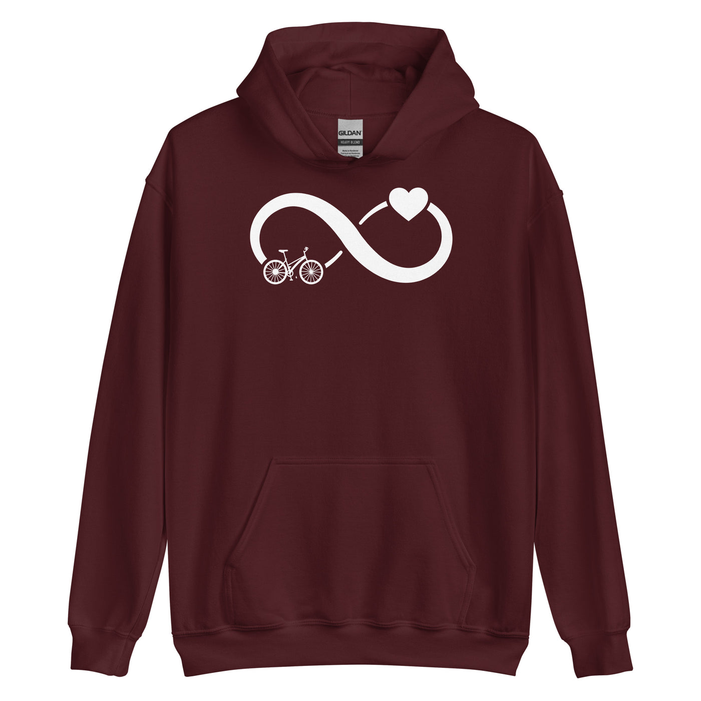 Infinity Heart and Cycling - Unisex Hoodie fahrrad xxx yyy zzz Maroon