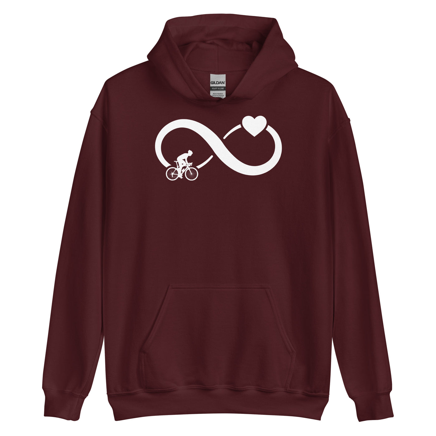 Infinity Heart and Cycling 1 - Unisex Hoodie fahrrad xxx yyy zzz Maroon