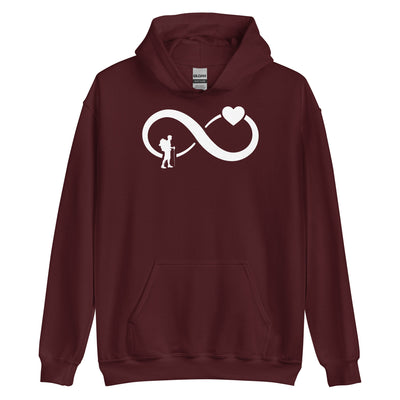 Infinity Heart and Hiking - Unisex Hoodie wandern xxx yyy zzz Maroon