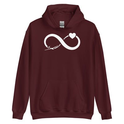 Infinity Heart and Sailplane - Unisex Hoodie berge xxx yyy zzz Maroon