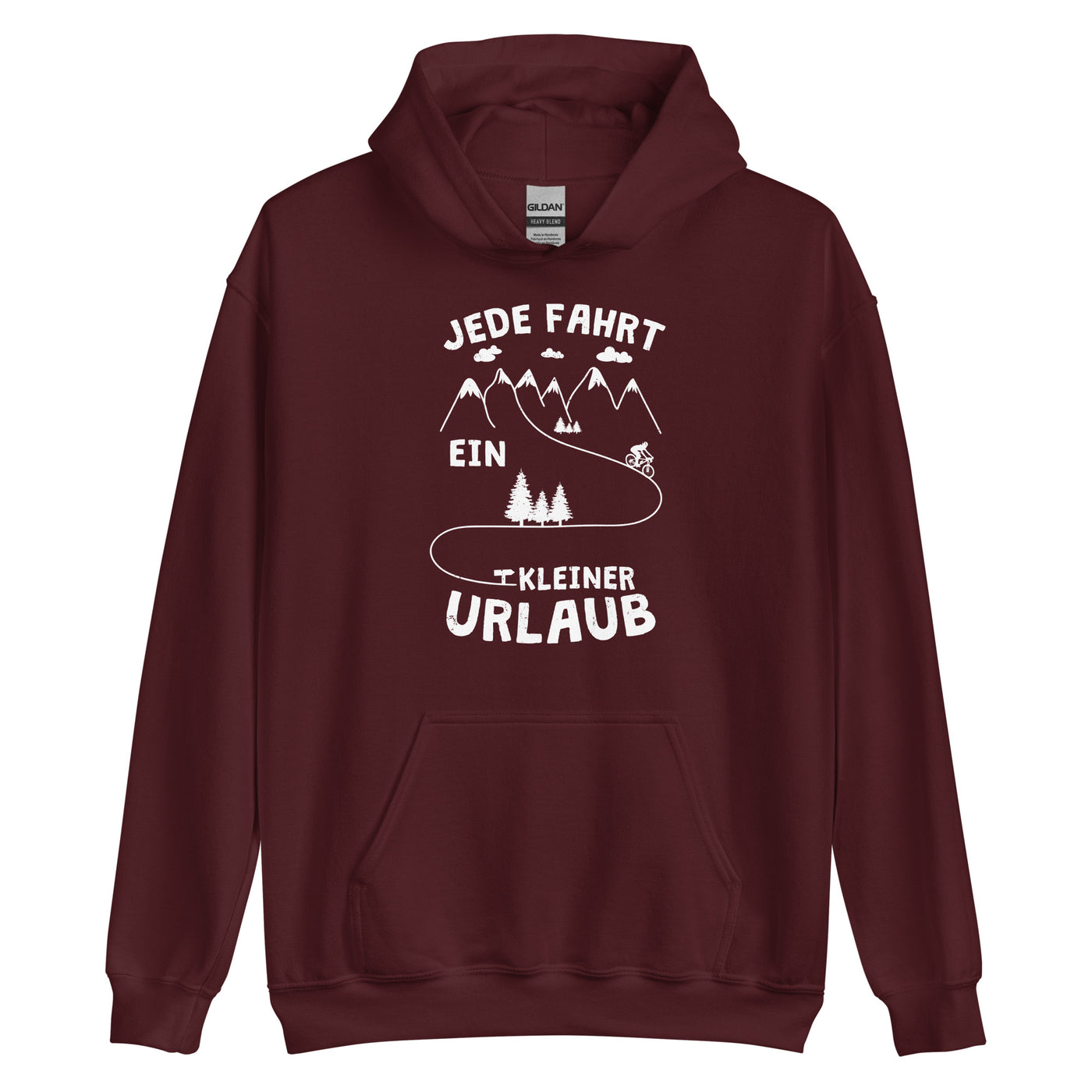 Jede Fahrt ein kleiner Urlaub - Unisex Hoodie fahrrad xxx yyy zzz Maroon