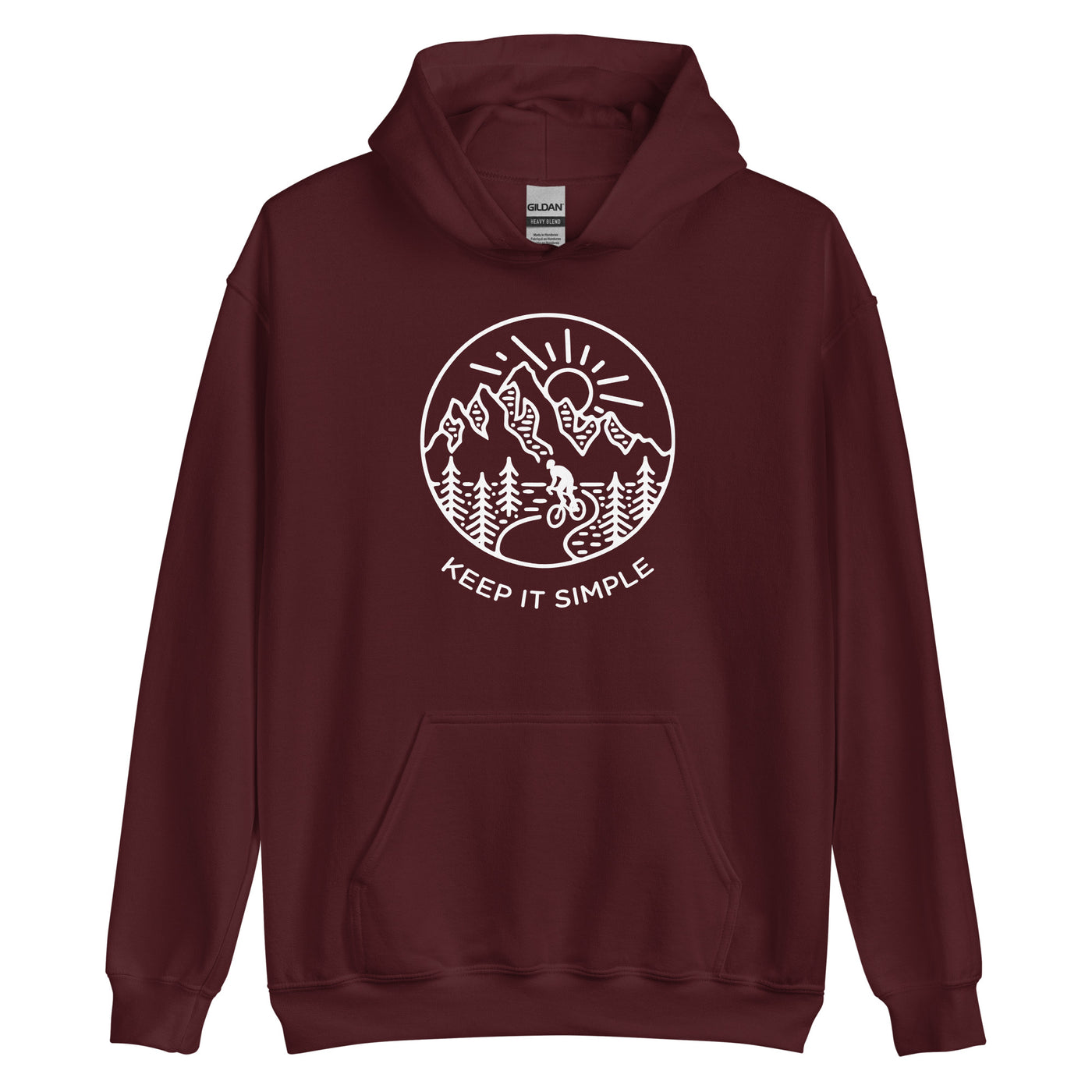 Keep it Simple - Unisex Hoodie fahrrad xxx yyy zzz Maroon