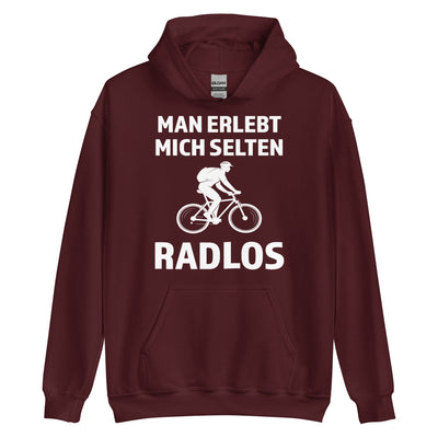 Man erlebt mich selten radlos - Unisex Hoodie fahrrad xxx yyy zzz Maroon