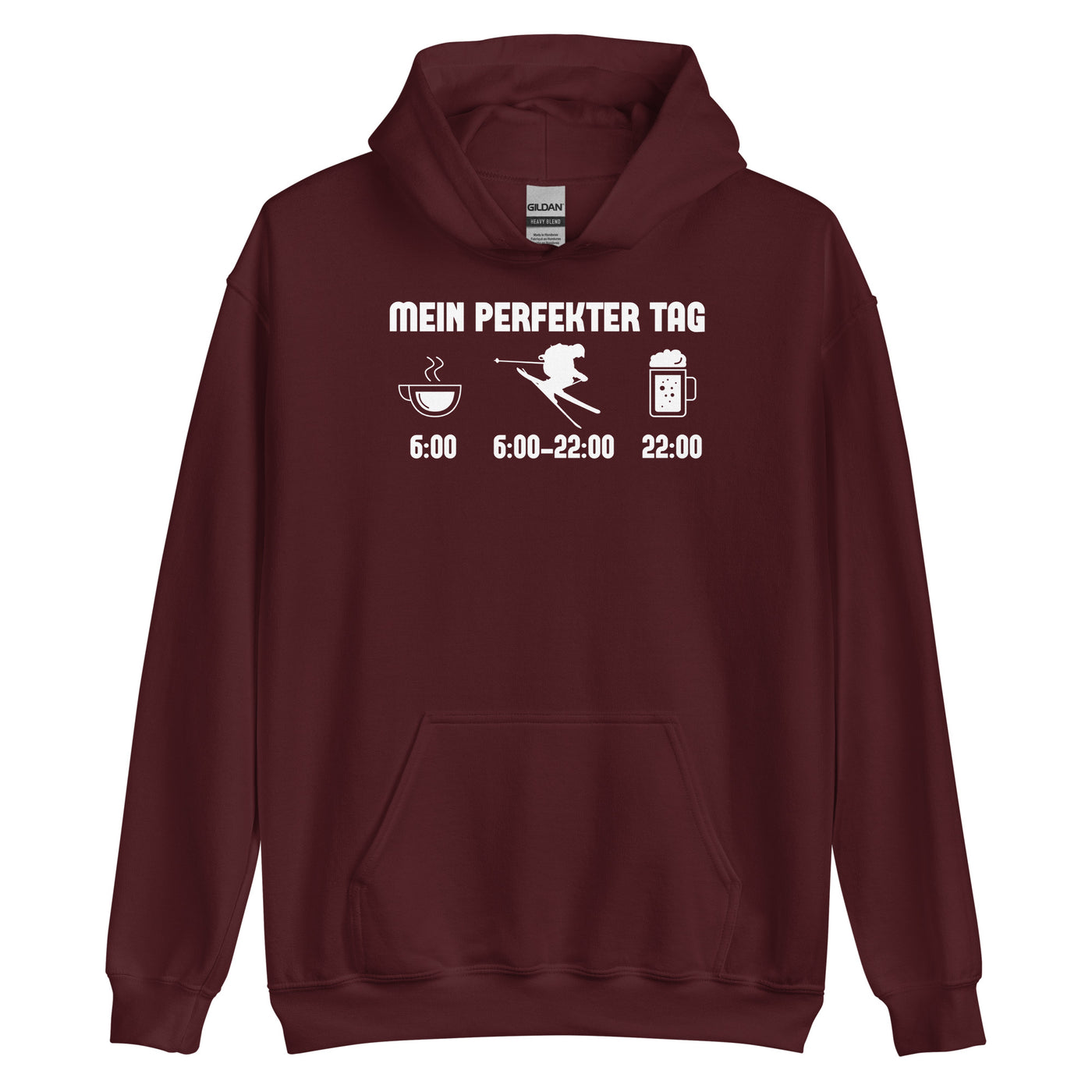 Mein Perfekter Tag - Unisex Hoodie klettern ski xxx yyy zzz Maroon