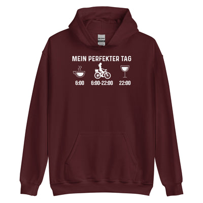 Mein Perfekter Tag 2 - Unisex Hoodie fahrrad xxx yyy zzz Maroon