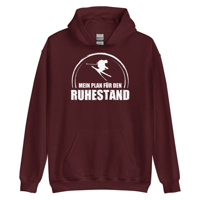 Mein Plan Fur Den Ruhestand - Unisex Hoodie klettern ski xxx yyy zzz Maroon