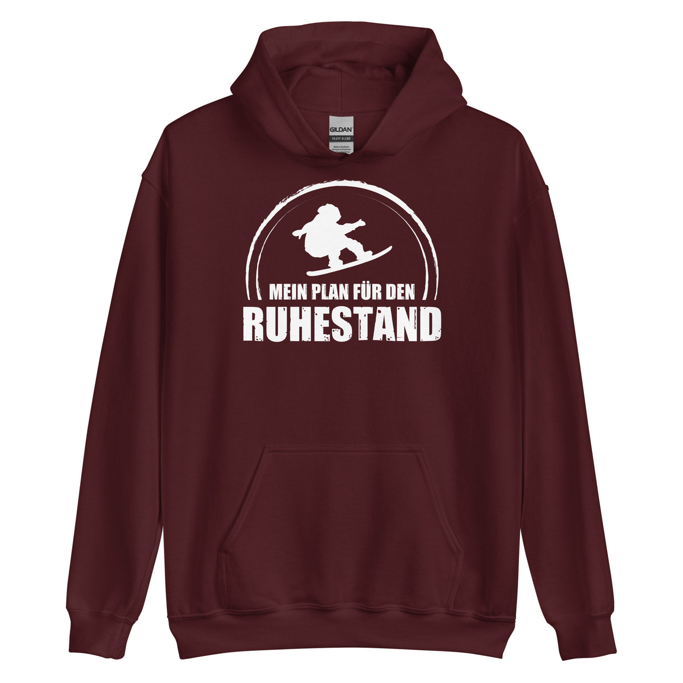 Mein Plan Fur Den Ruhestand - Unisex Hoodie snowboarden xxx yyy zzz Maroon