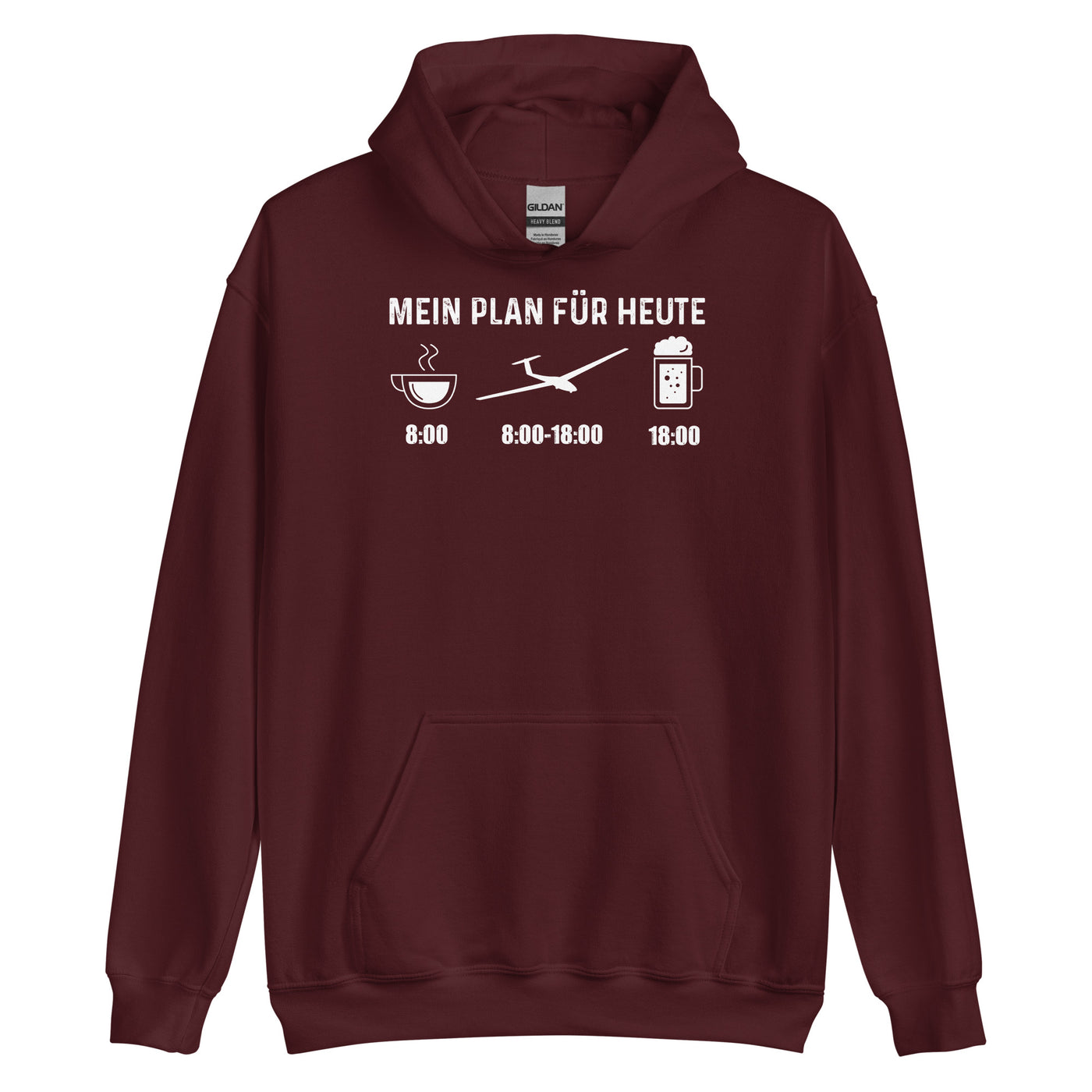 Mein Plan Für Heute - Unisex Hoodie berge xxx yyy zzz Maroon