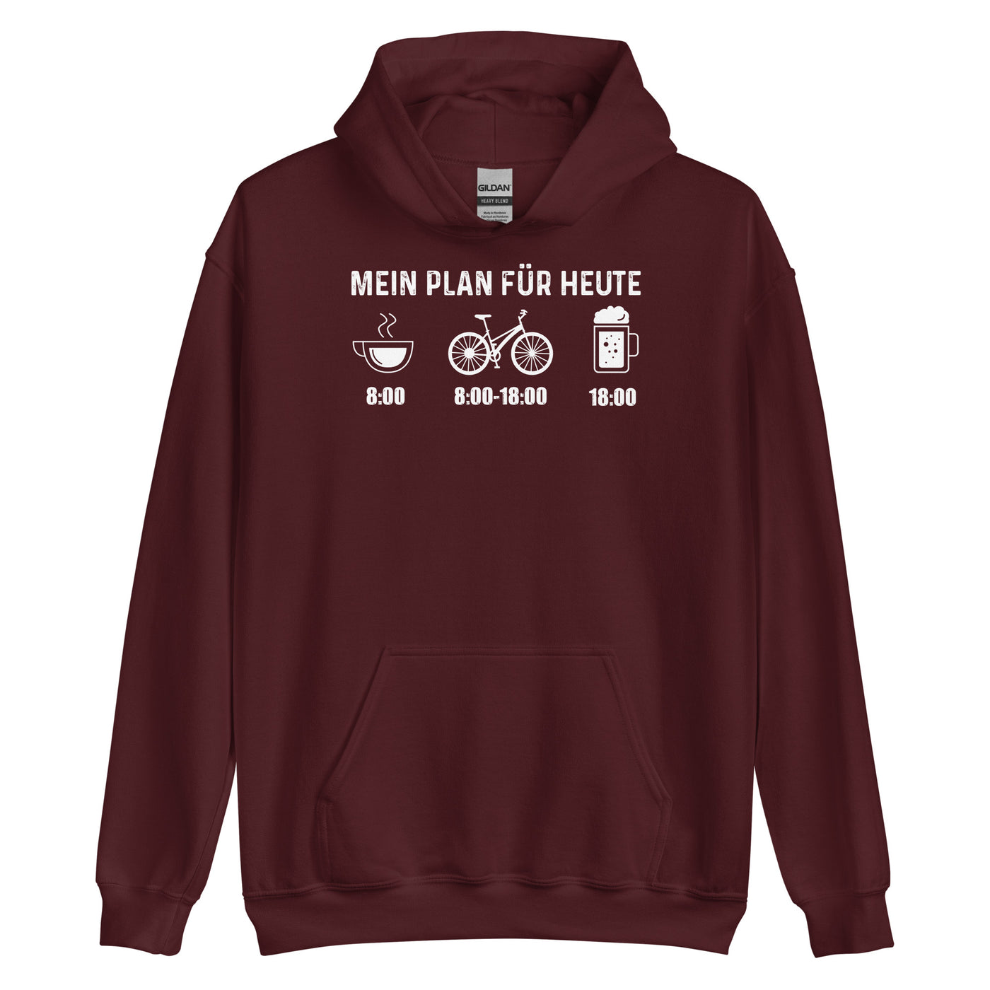 Mein Plan Für Heute - Unisex Hoodie fahrrad xxx yyy zzz Maroon