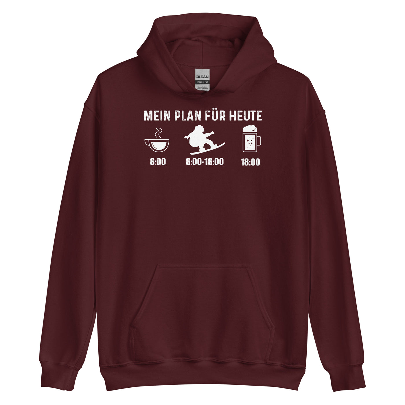 Mein Plan Für Heute - Unisex Hoodie snowboarden xxx yyy zzz Maroon