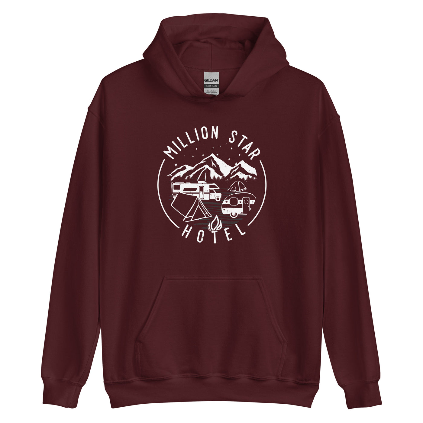 Million Star Hotel - Unisex Hoodie camping xxx yyy zzz Maroon