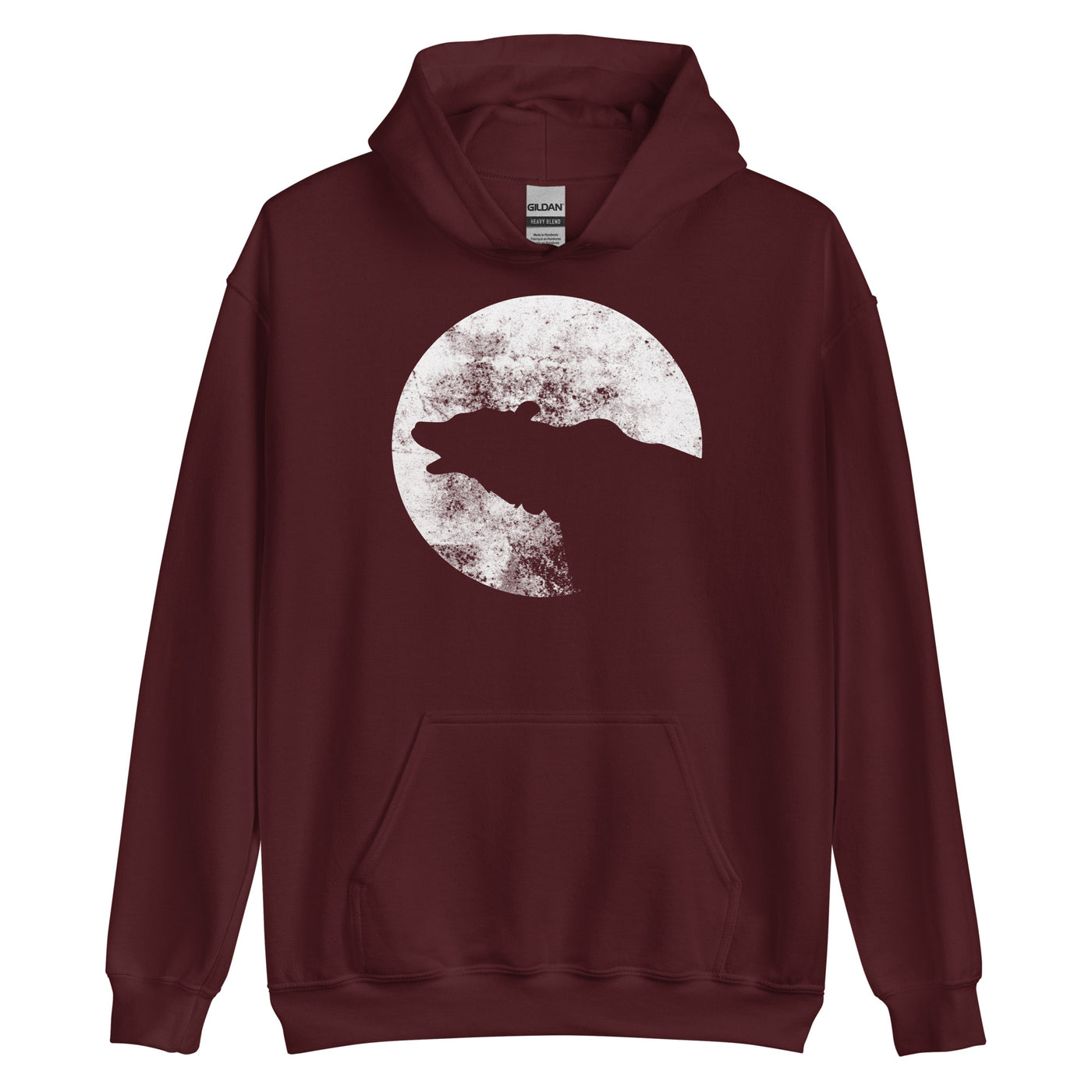 Moon - Bear - Unisex Hoodie camping xxx yyy zzz Maroon