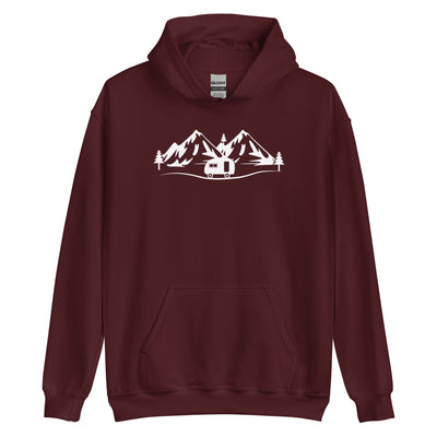 Berge - Camping Caravan - (11) - Unisex Hoodie camping xxx yyy zzz Maroon