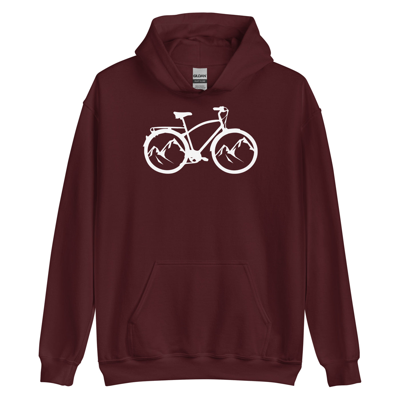 Berge - Radfahren - (17) - Unisex Hoodie fahrrad xxx yyy zzz Maroon