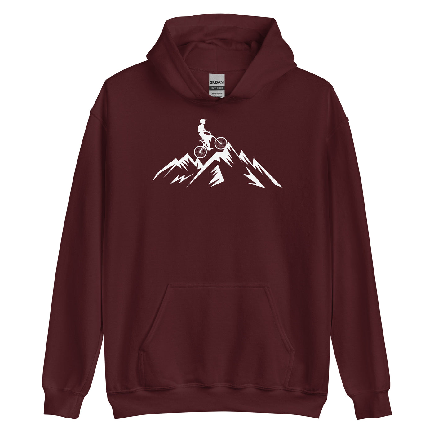 Berge - Radfahren - (18) - Unisex Hoodie fahrrad xxx yyy zzz Maroon