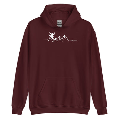 Berge - Herzschlag - Snowboarding - Unisex Hoodie snowboarden xxx yyy zzz Maroon