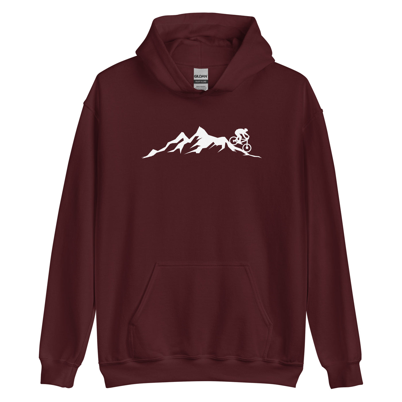 Berge - Mountainbike - (M) - Unisex Hoodie xxx yyy zzz Maroon