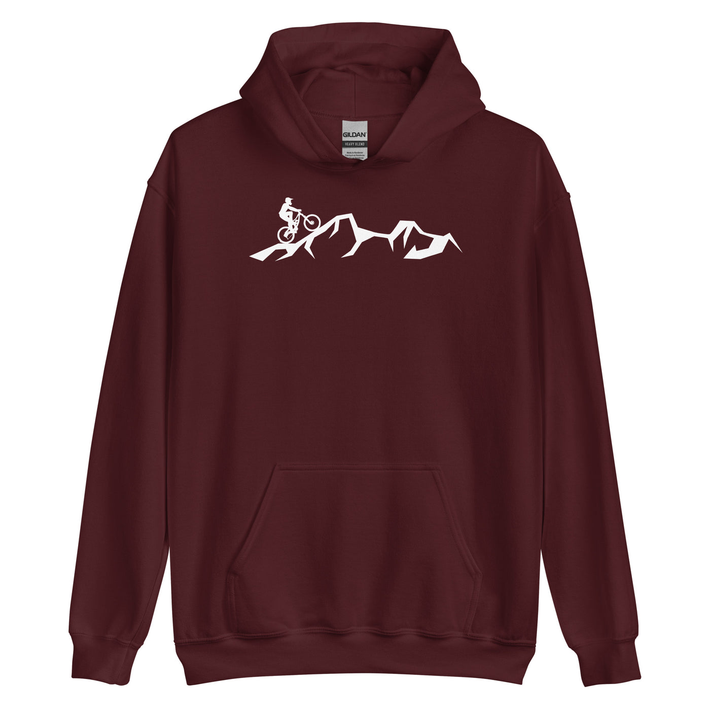 Berge - Mountainbike - (M) - Unisex Hoodie xxx yyy zzz Maroon